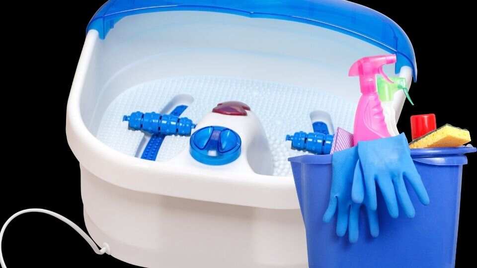 how to clean a foot spa
